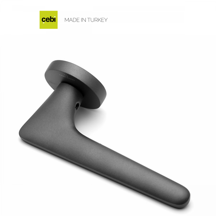 Ручки дверные CEBI GIGI цвет MP67 (антрацит полимер)