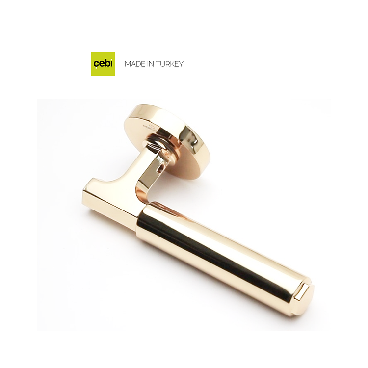 Ручки дверные CEBI IRIS цвет МР11 (глянцевое золото)