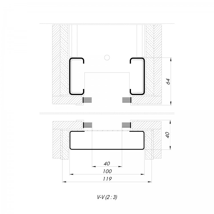 Толкатель Armadillo скрытого монтажа SLD.Comfort-PENAL K-push