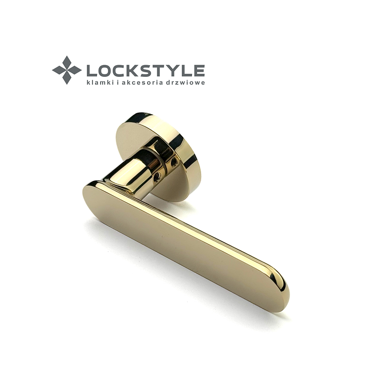 Ручки дверные LOCKSTYLE OVA ZR цвет GL глянцевое золото (PVD покрытие)