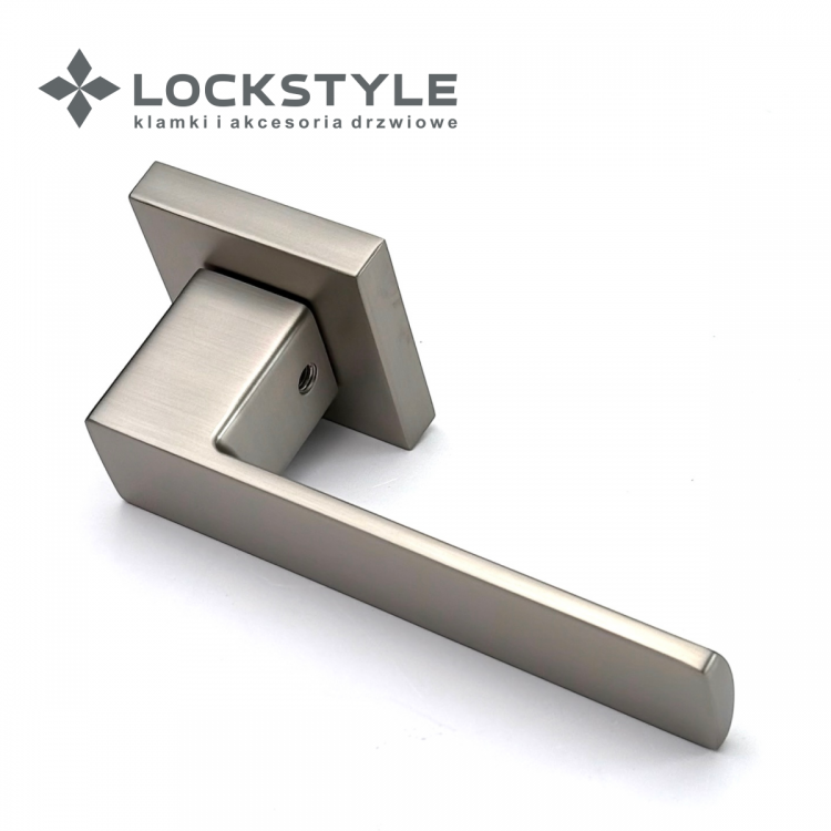 Ручки дверные LOCKSTYLE CUBE ZN NBM (матовый никель)