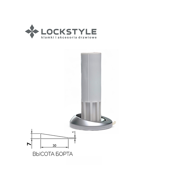 Дверной магнитный ограничитель скрытый LOCKSTYLE STOPPINO матовый хром