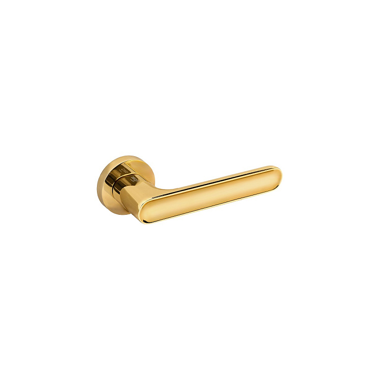 Дверная ручка на круглом основании FANTOM "Фабиана" Gold золото