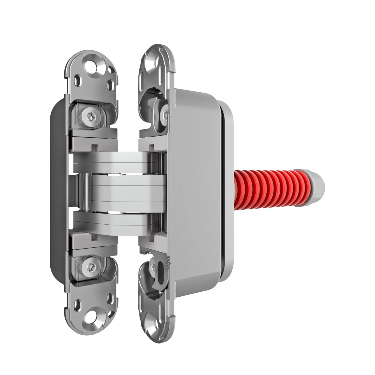 ПЕТЛЯ СКРЫТАЯ AGB ECLIPSE 3.2 HD SELF 60 kg с доводчиком матовый хром