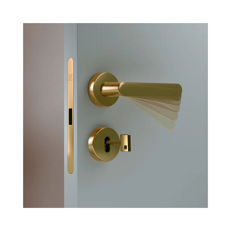 Магнитный замок с отверстием под ключ Kubica Koblenz SPINOFF Premium KM 001 CM A OS Матовое золото