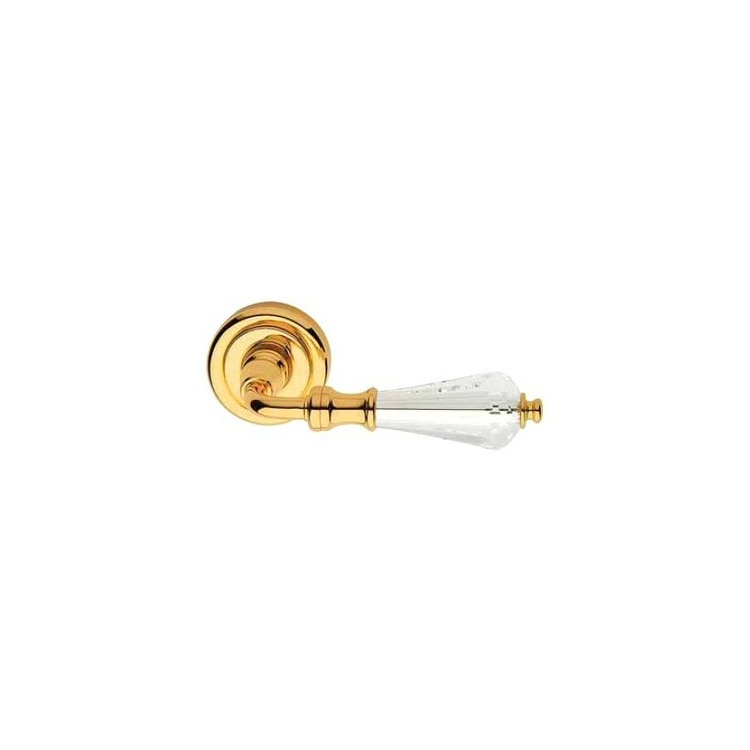 Дверная ручка на круглом основании Linea Cali VERONICA 900/103 OZ золото глянцевое/хрусталь SWAROVSKI