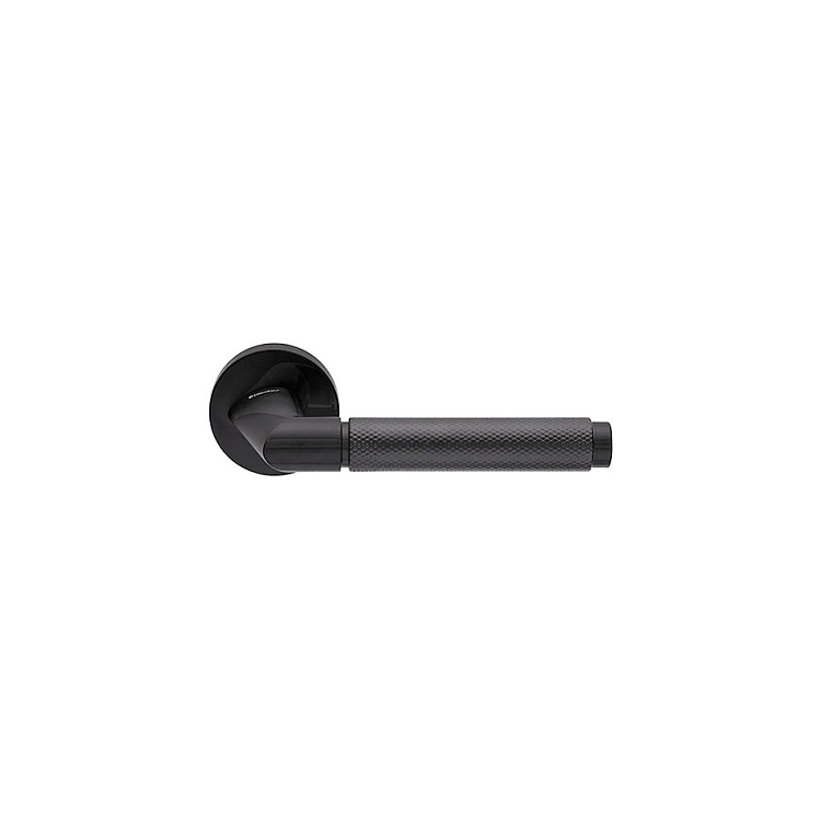 Дверная ручка на круглом основании Linea Cali GRIP 1705/025 VE черный матовый