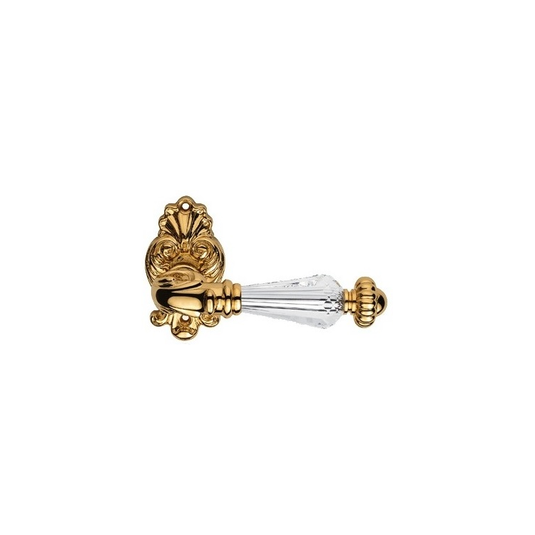 Дверная ручка на круглом основании Linea Cali NINFA 1542/015 OZ золото глянцевое/хрусталь SWAROVSKI