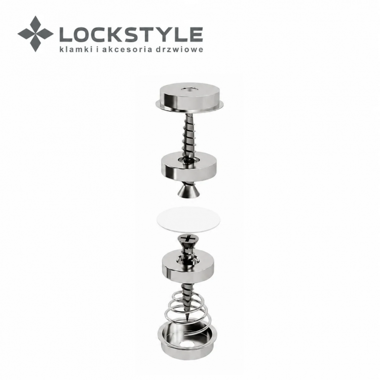 Дверной ограничитель-ригель магнитный LOCKSTYLE Mod. CLOSE WHITE белый
