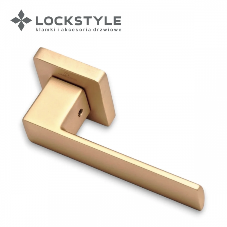 Ручки дверные LOCKSTYLE CUBE ZN BB (матовое золото)
