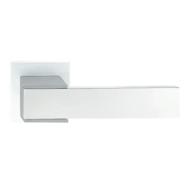 Дверная ручка Oro&Oro Tecno WHITE/CP (белый/хром)