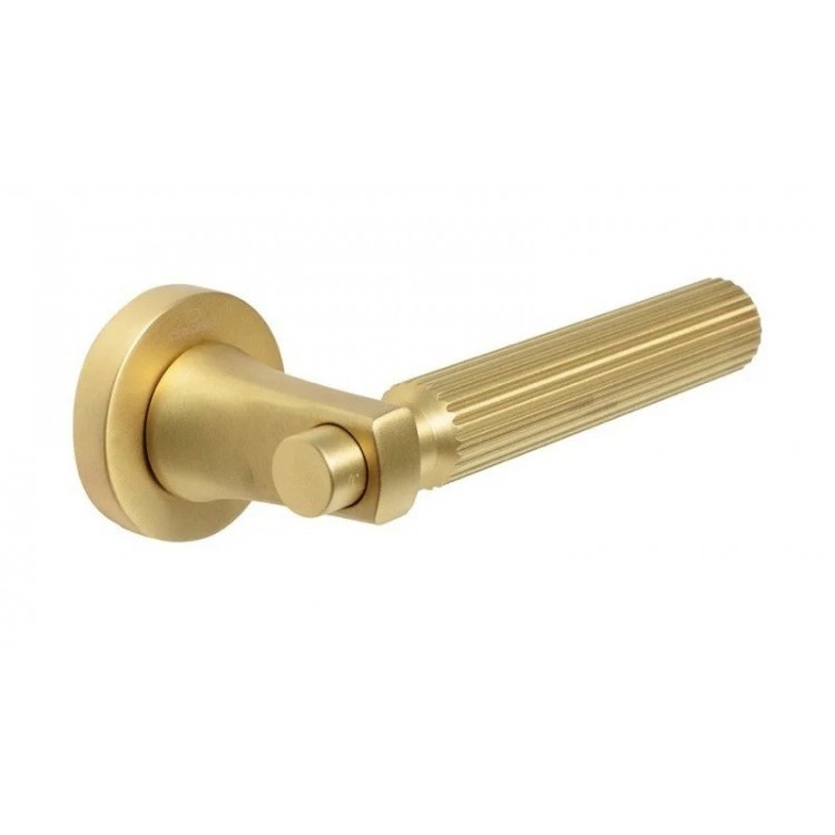 Ручки дверные CEBI JOON STRIPED (в полоску) цвет MP35 матовое золото